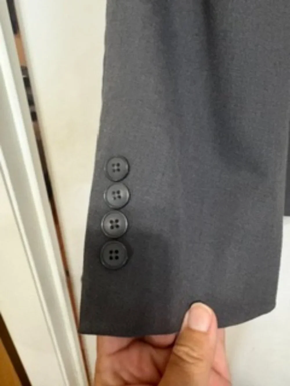 Men's slim fit suit, charcoal grey